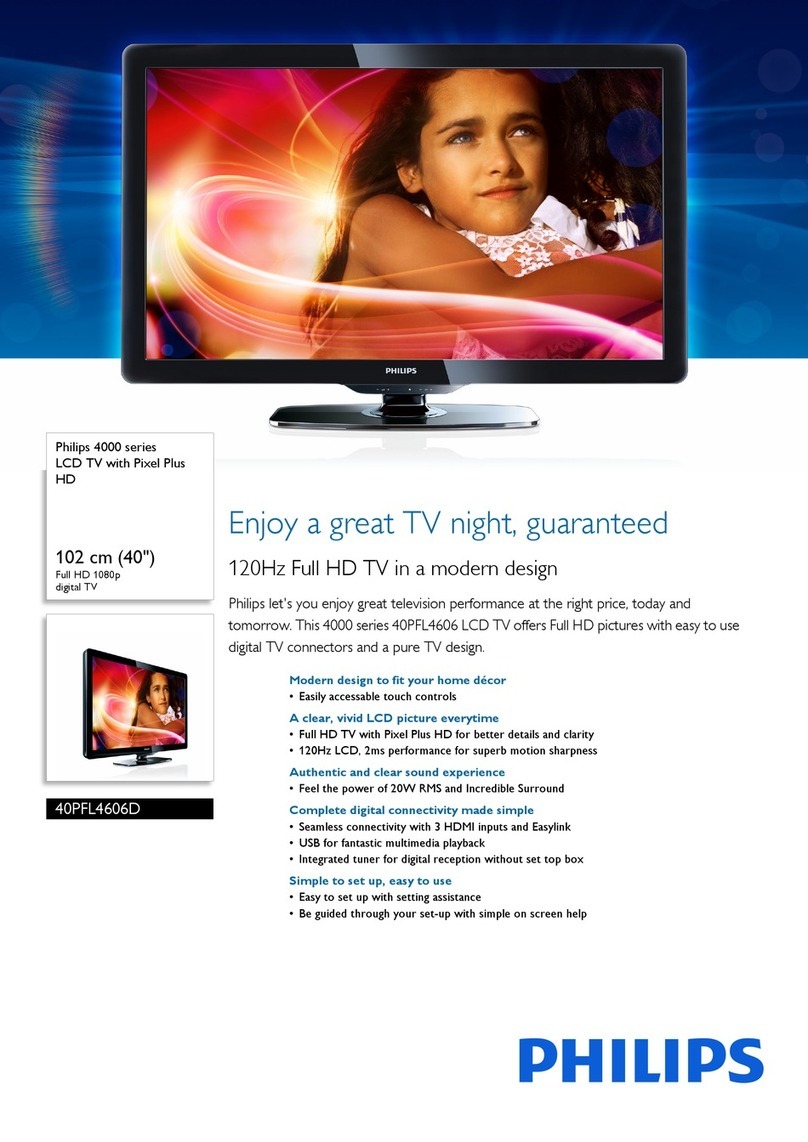 Philips 40PFL4606D User manual