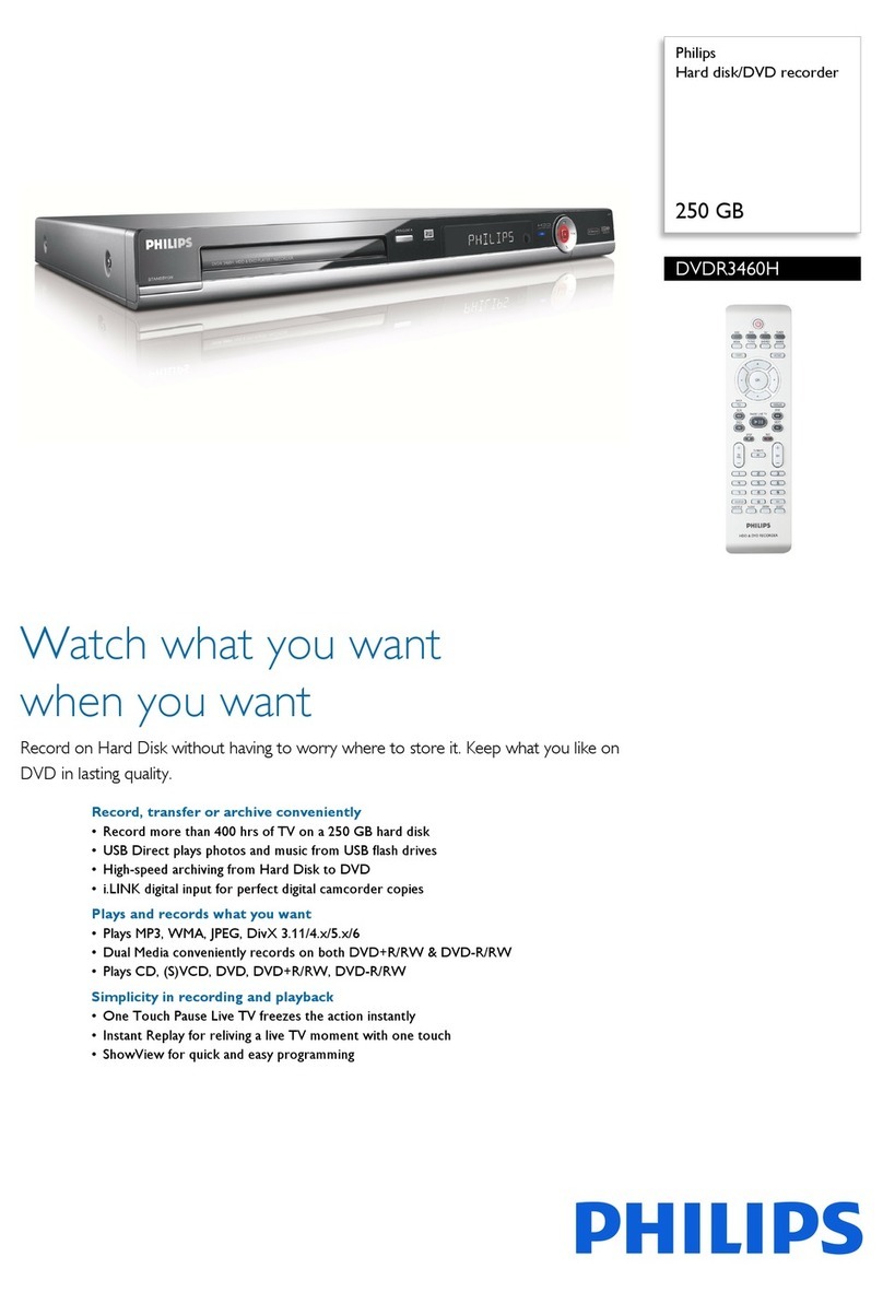 Philips ShowView DVDR3460H User manual