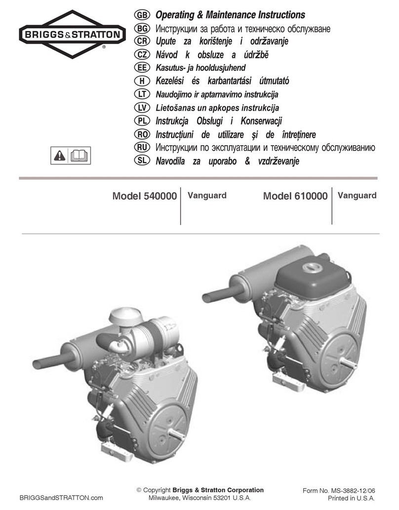 Briggs & Stratton Vanguard 610000 Installation and operation manual