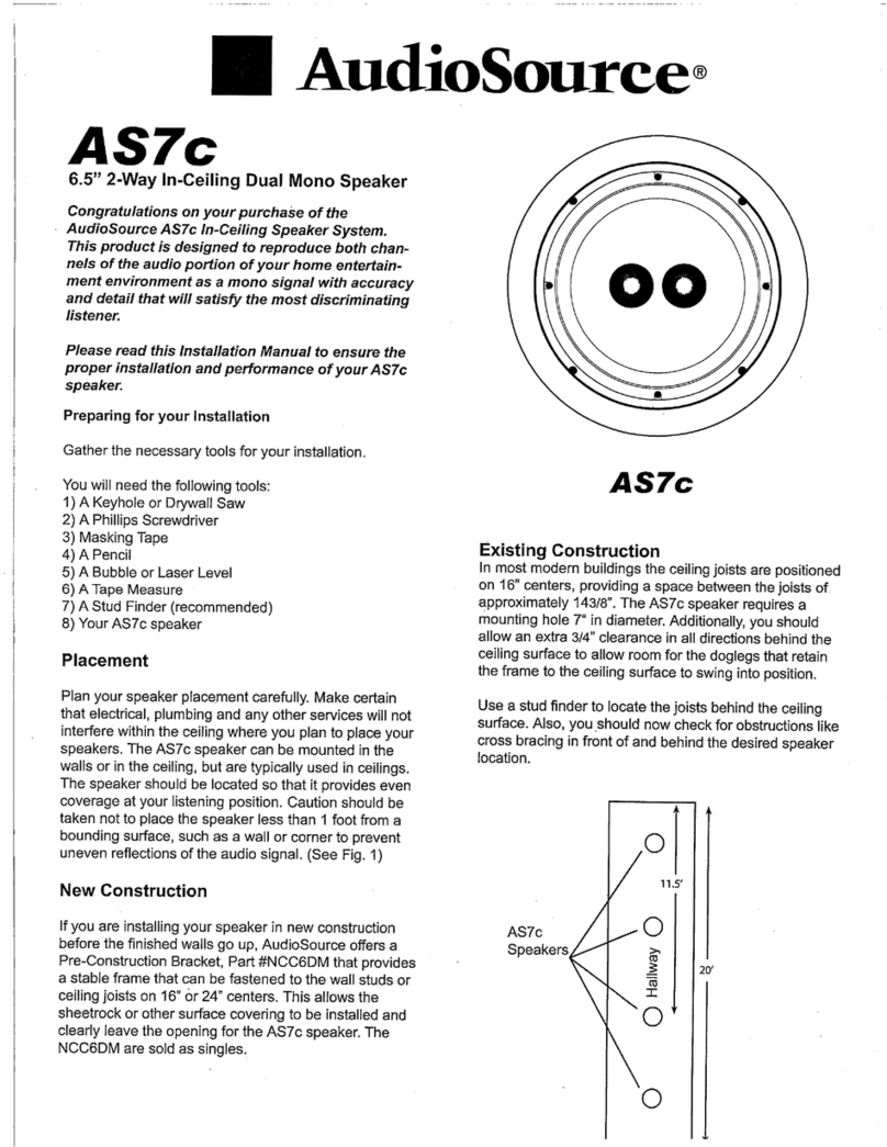 AudioSource AS7c User manual