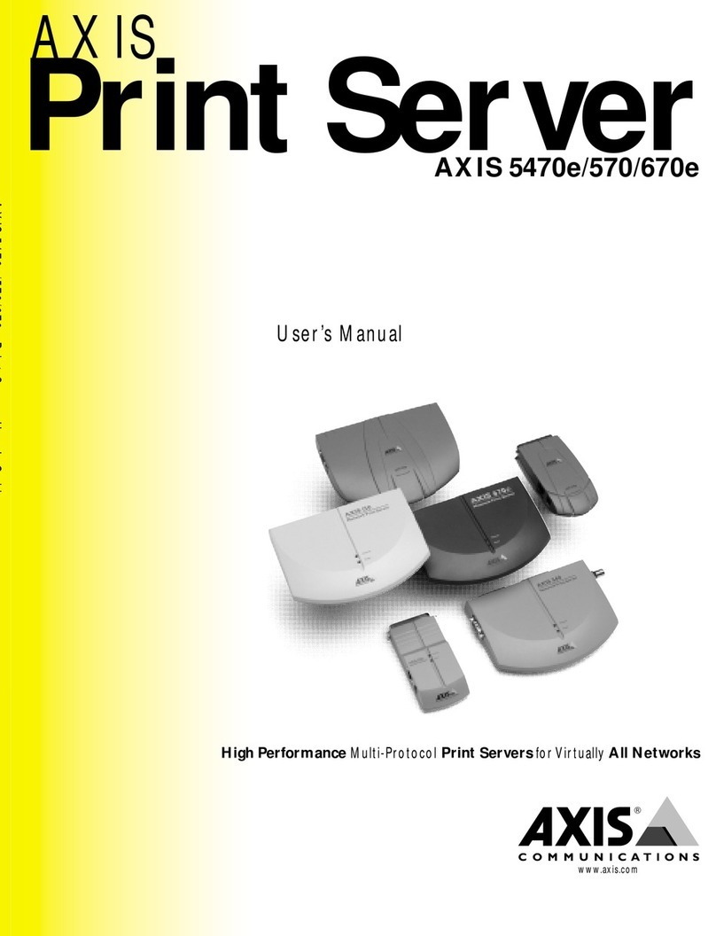 Axis Print Server 5470e User manual Axis Print Server 5470e User manual