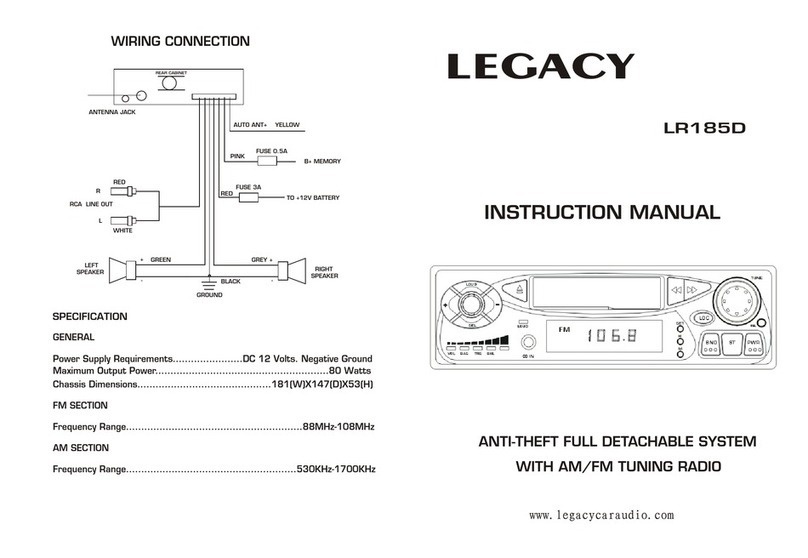 Legacy LR185D User manual Legacy LR185D User manual