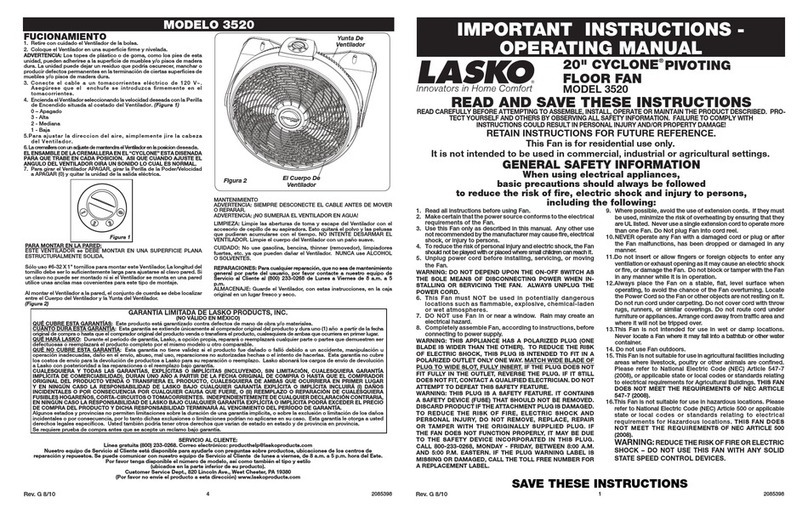 Lasko CYCLONE 3520 User manual