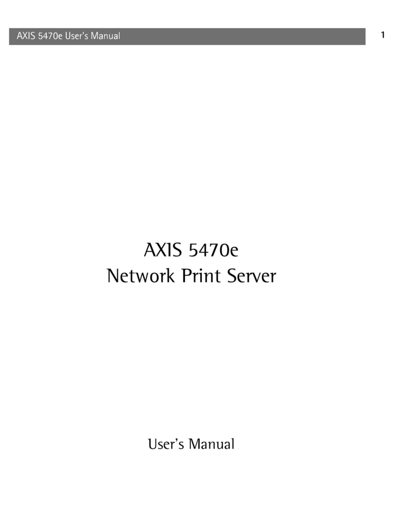 Axis Print Server  5470e User manual