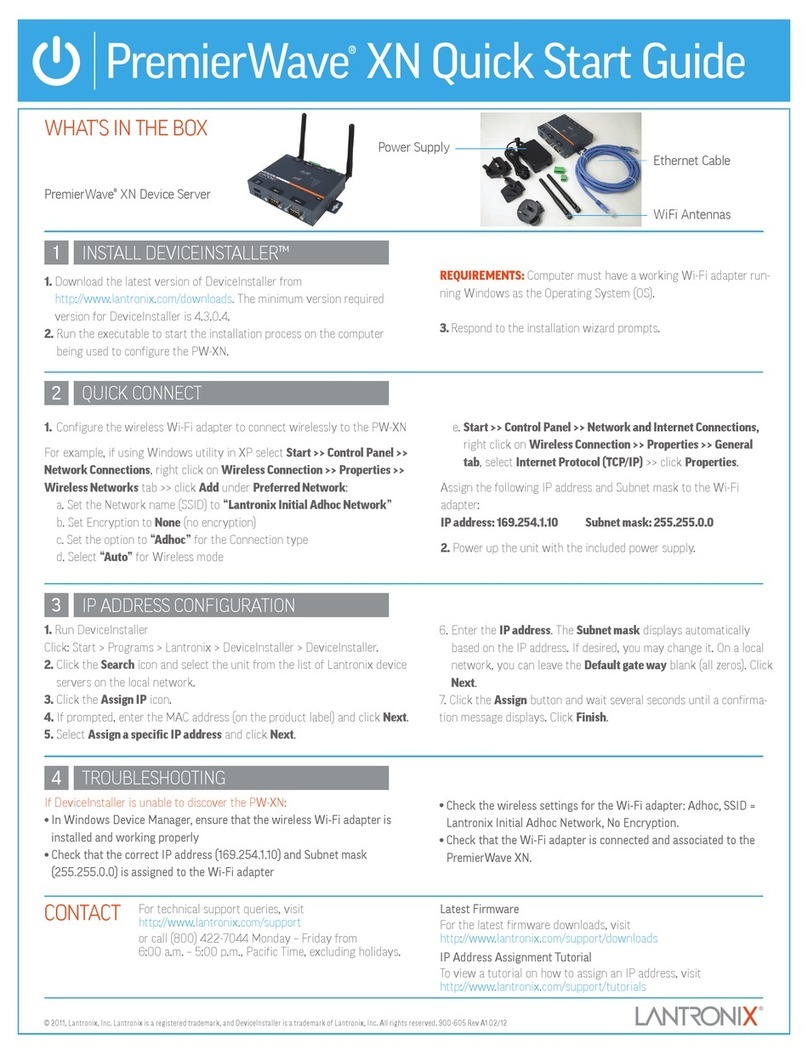 Lantronix PremierWave XN User manual