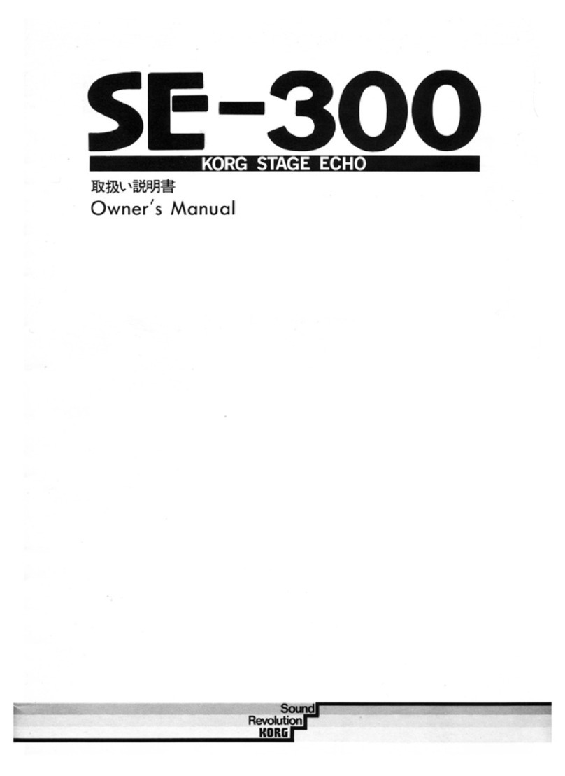 Korg SE-300 User manual
