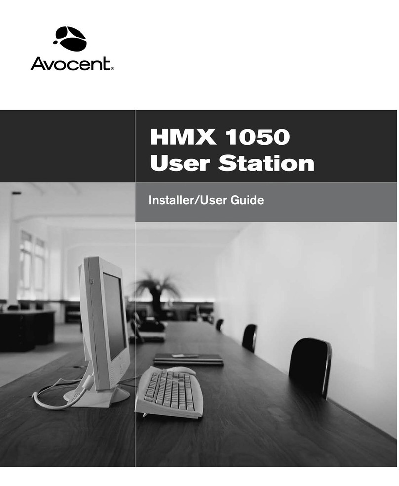 Avocent HMX 1050 Installation and maintenance instructions