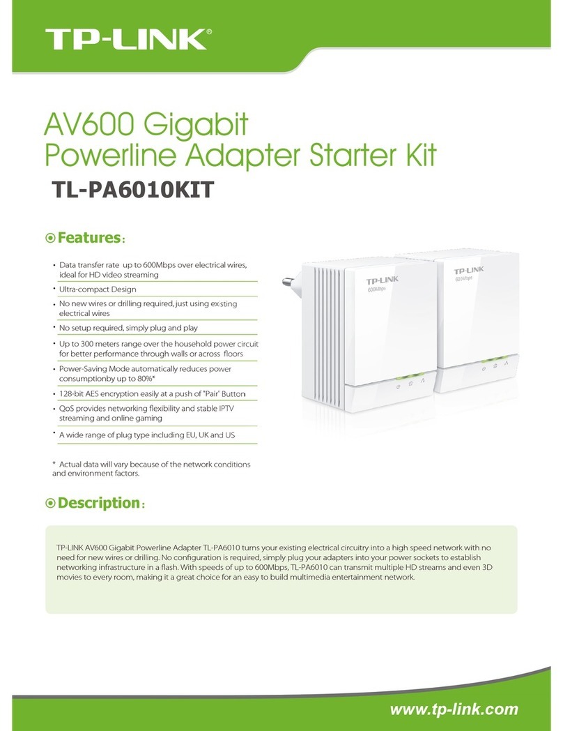 TP-Link TL-PA6010KIT User manual TP-Link TL-PA6010KIT User manual