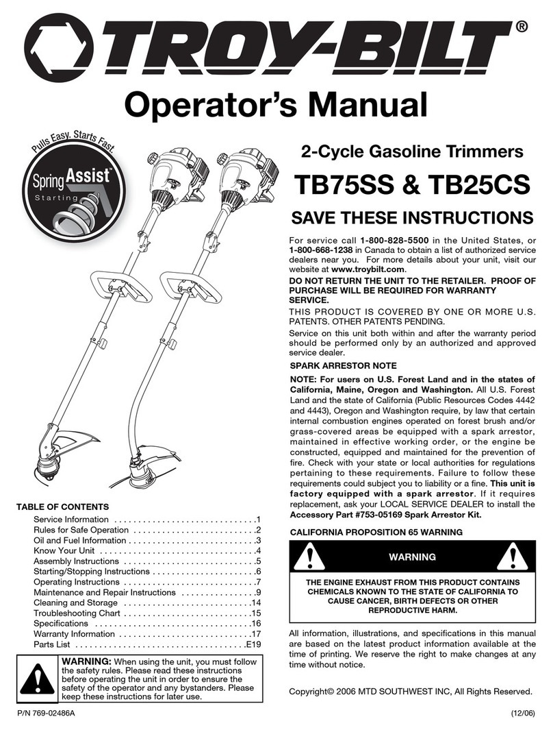Troy-Bilt AST TB75SS Operator's manual