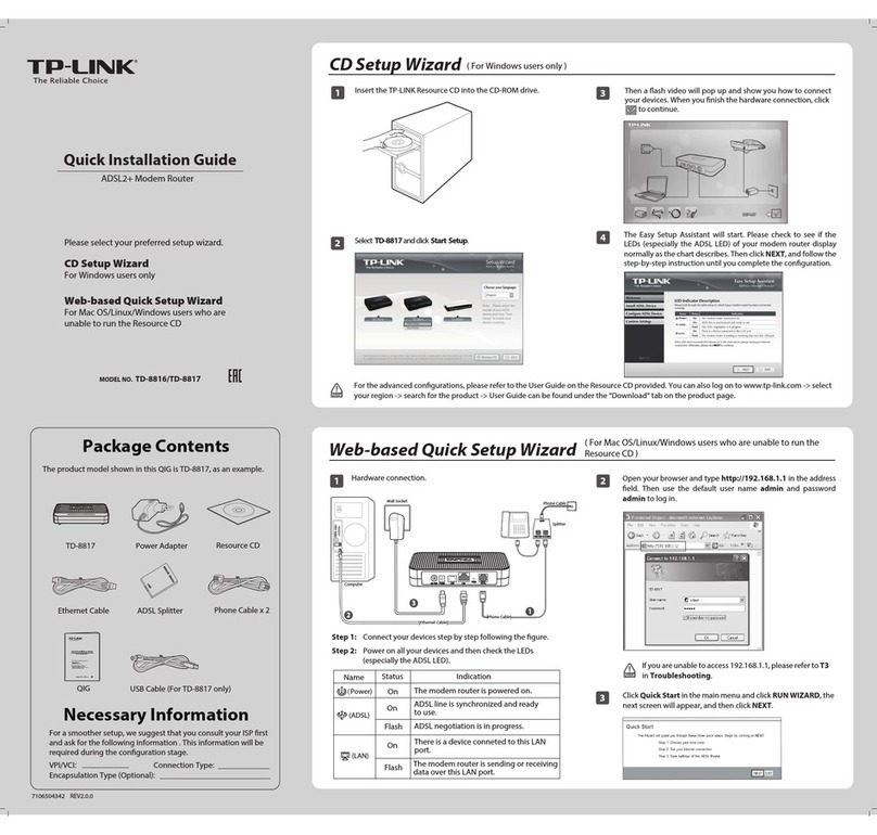 TP-Link TD-8816 User manual