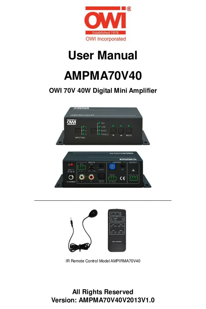OWI AMPMA70V40 User manual