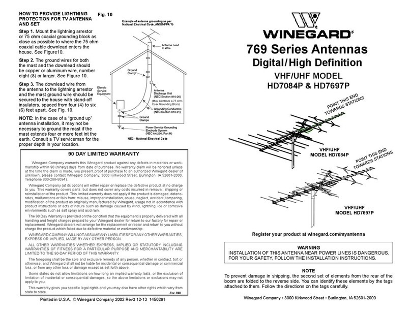 Winegard HD7084P User manual