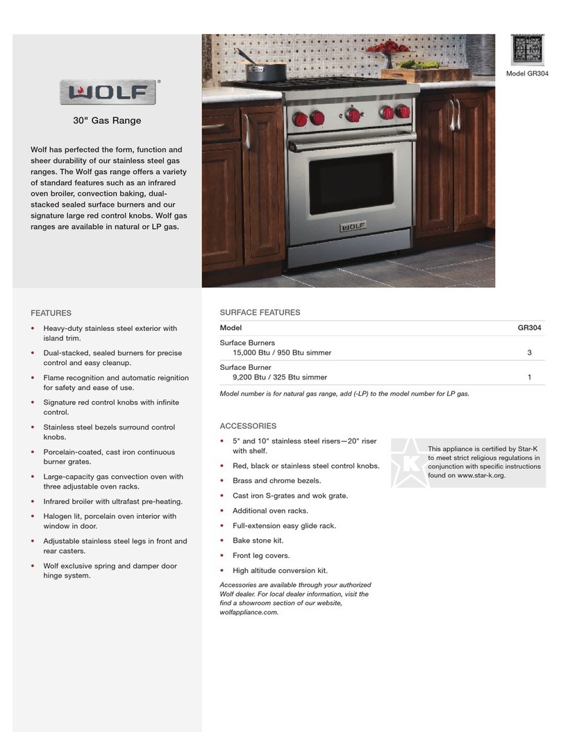 Wolf GR304 Specifications