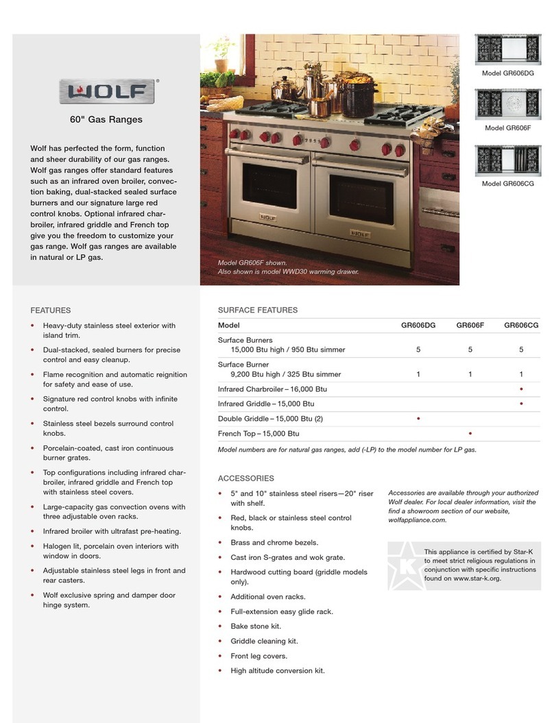 Wolf GR606F Specifications