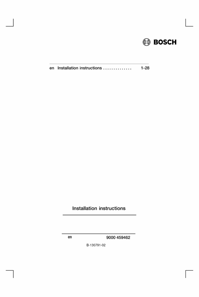 Bosch cooker installation instructions Bosch cooker installation instructions
