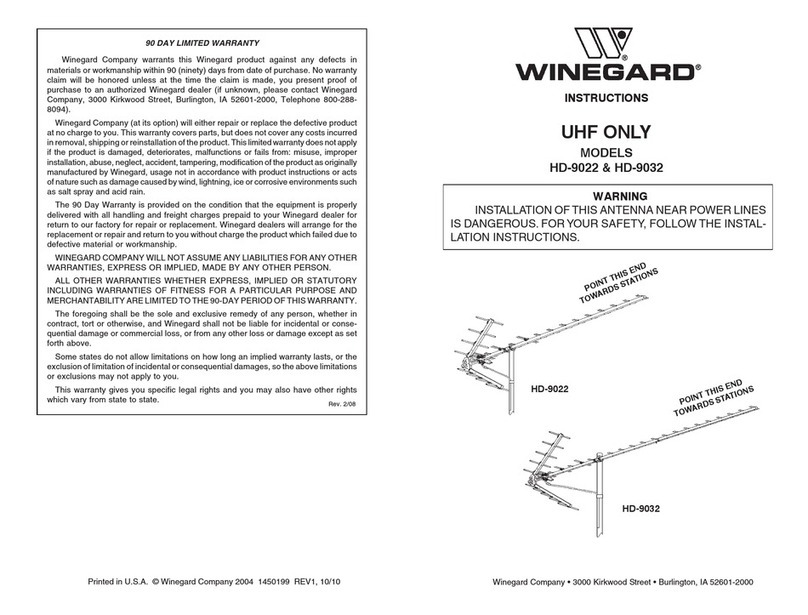 Winegard HD-9032 User manual