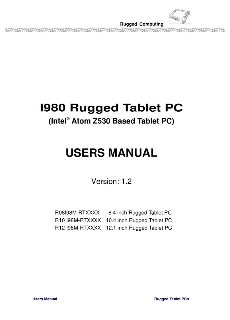 Rugged Computing R08I98M-RTXXXX User manual
