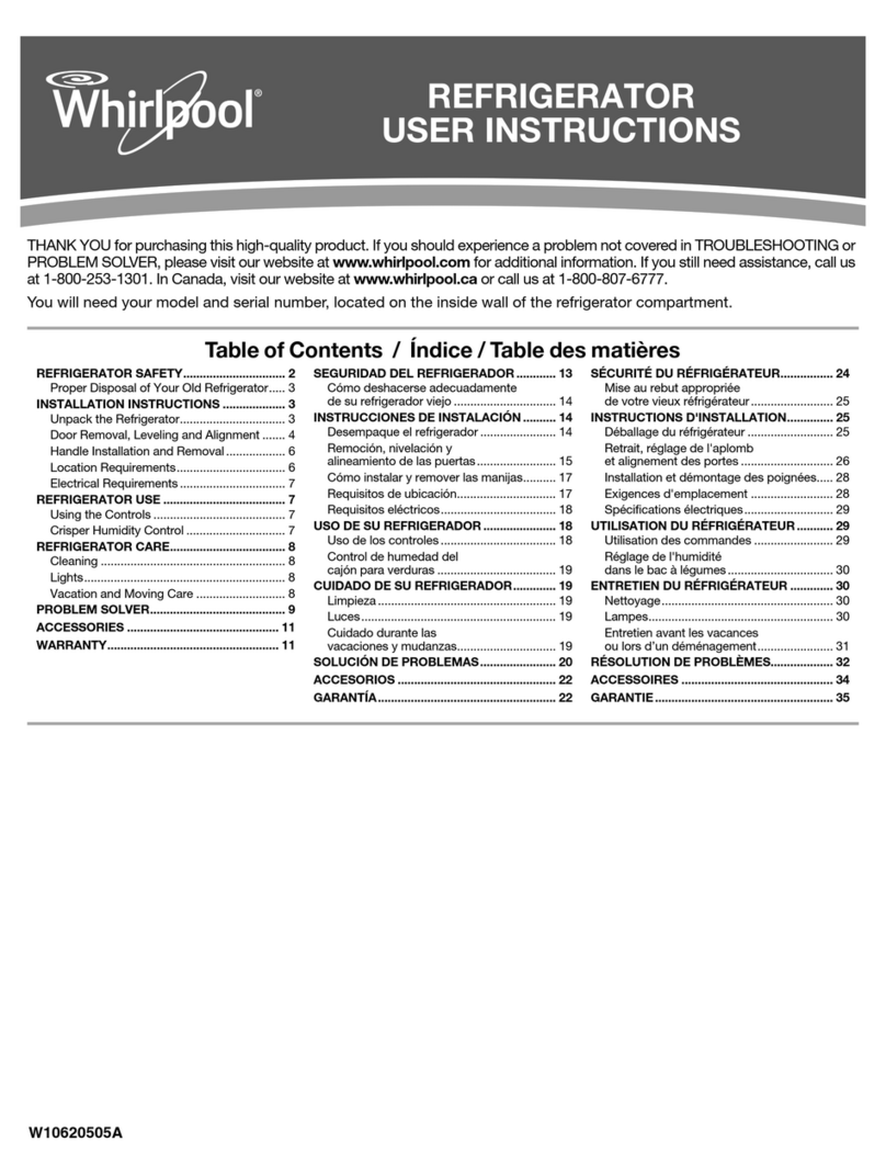 Whirlpool WRS325FNAM User manual