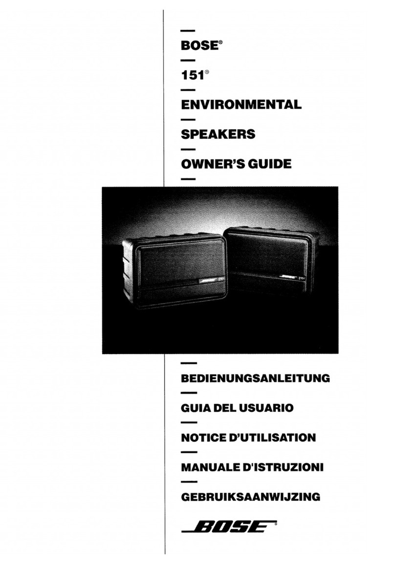 Bose 151 User manual