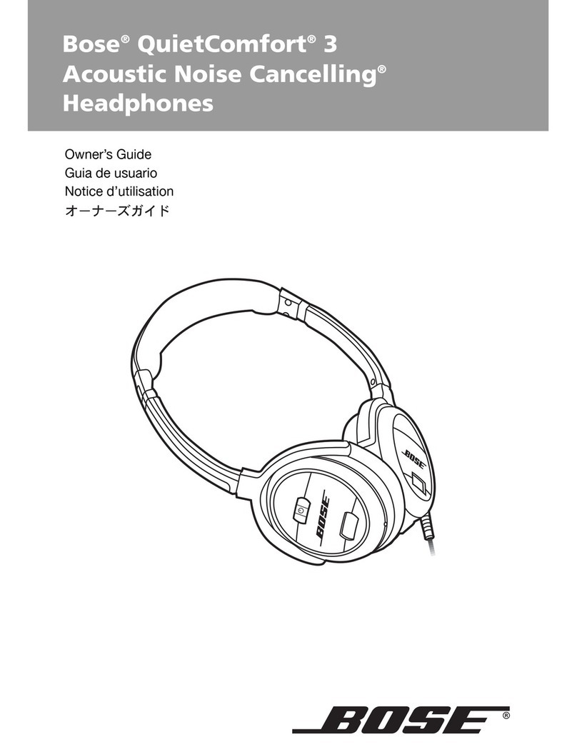 Bose QuietComfort 3 User manual Bose QuietComfort 3 User manual