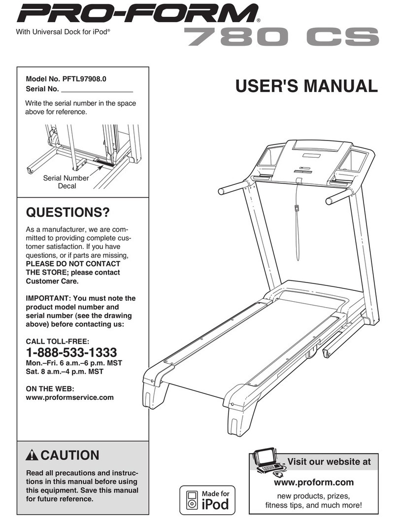 Pro-Form 780 CS User manual
