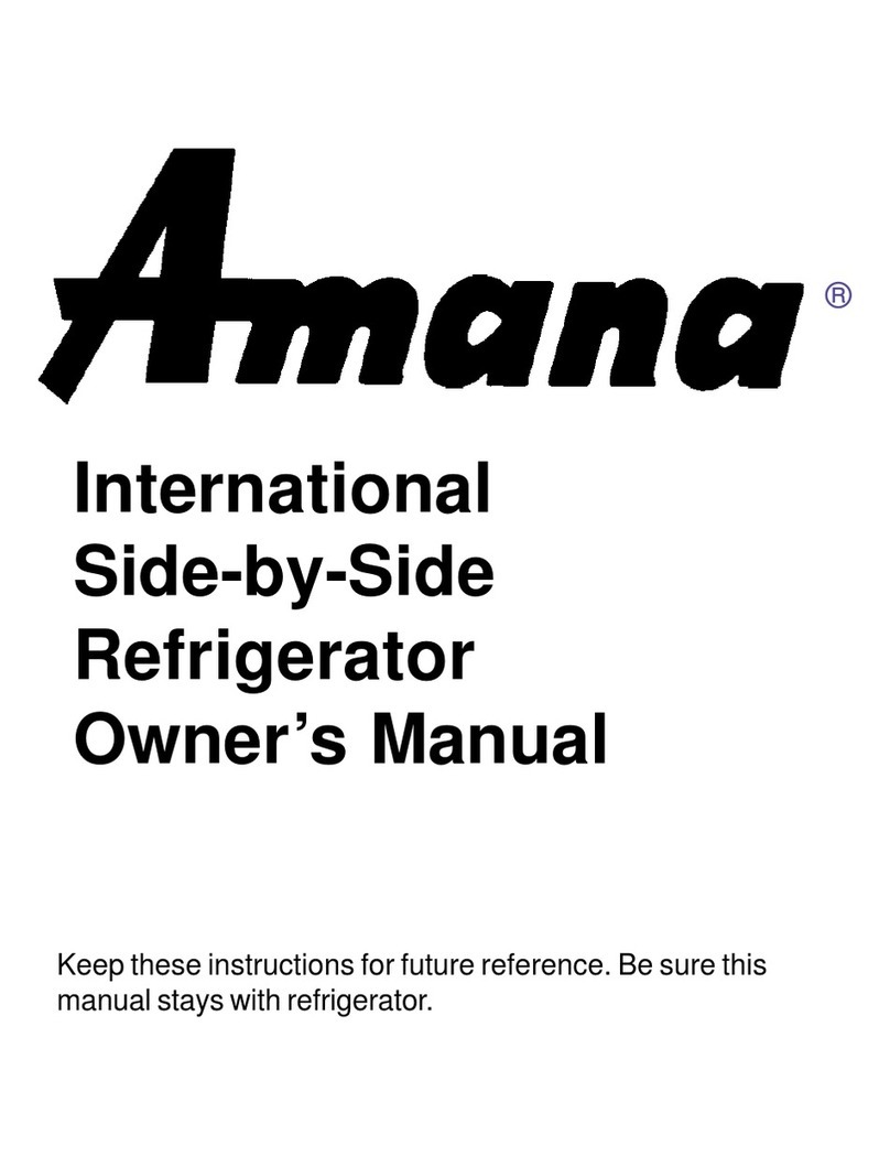 Amana Side-by-Side Refrigerator User manual