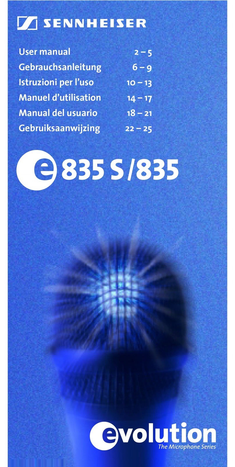 Sennheiser Evolution E 835S user manual