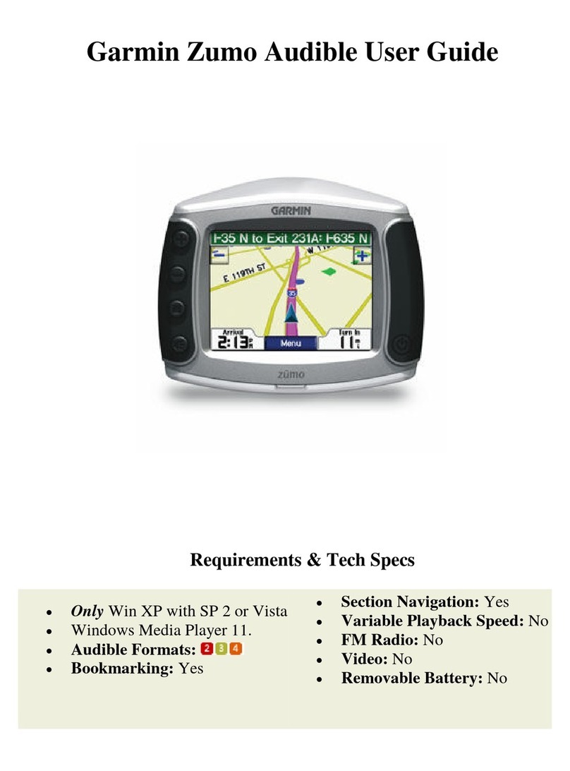 Garmin Zumo Audible User manual