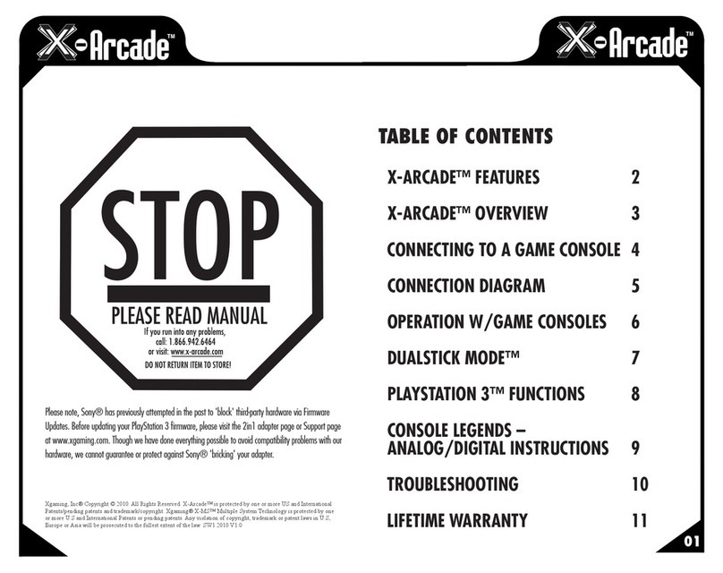 Sony X-Arcade User manual
