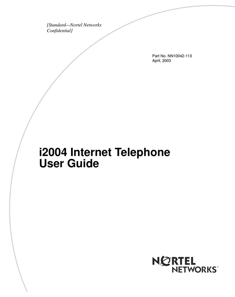 Nortel i2004 User manual