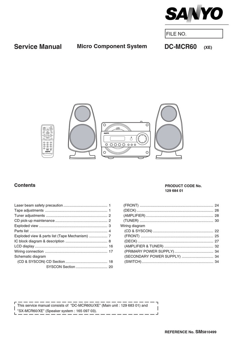 Sanyo DC-MCR60 User manual Sanyo DC-MCR60 User manual