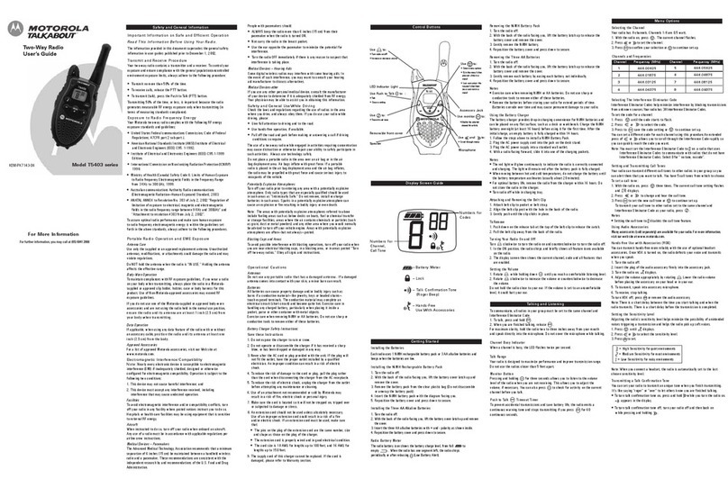 Motorola TalkAbout T5403 Series User manual
