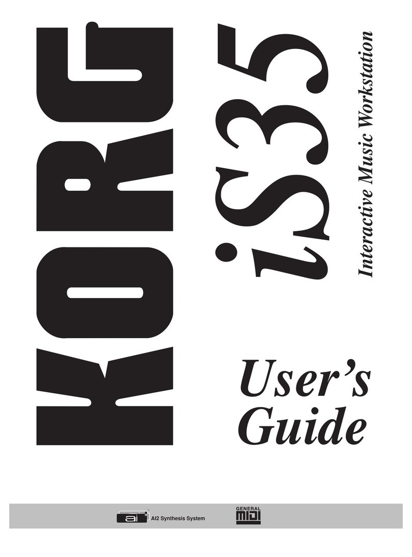 Korg iS35 User manual Korg iS35 User manual