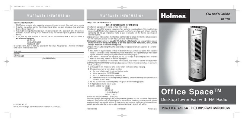 Holmes Office Space HT17FM owner's guide