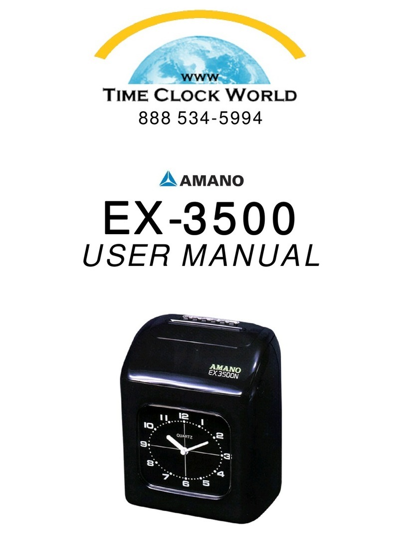 Amano EX-3500 User manual