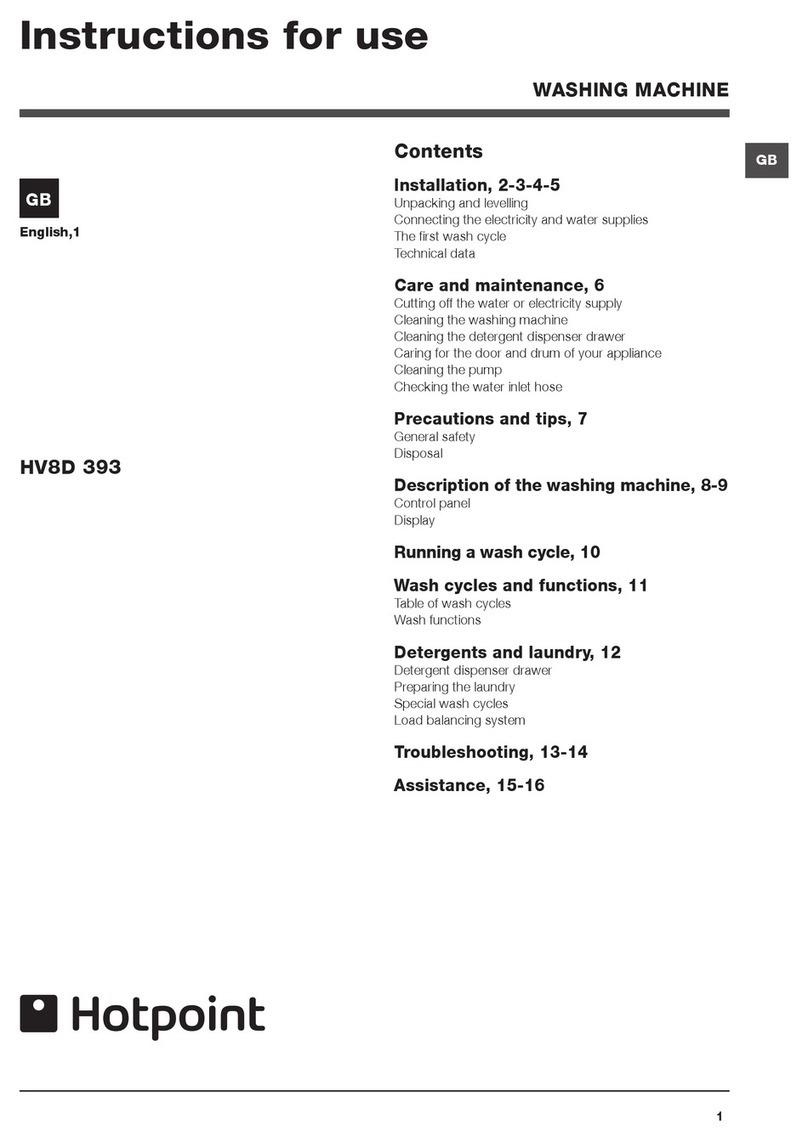 Hotpoint HV8D 393 User manual