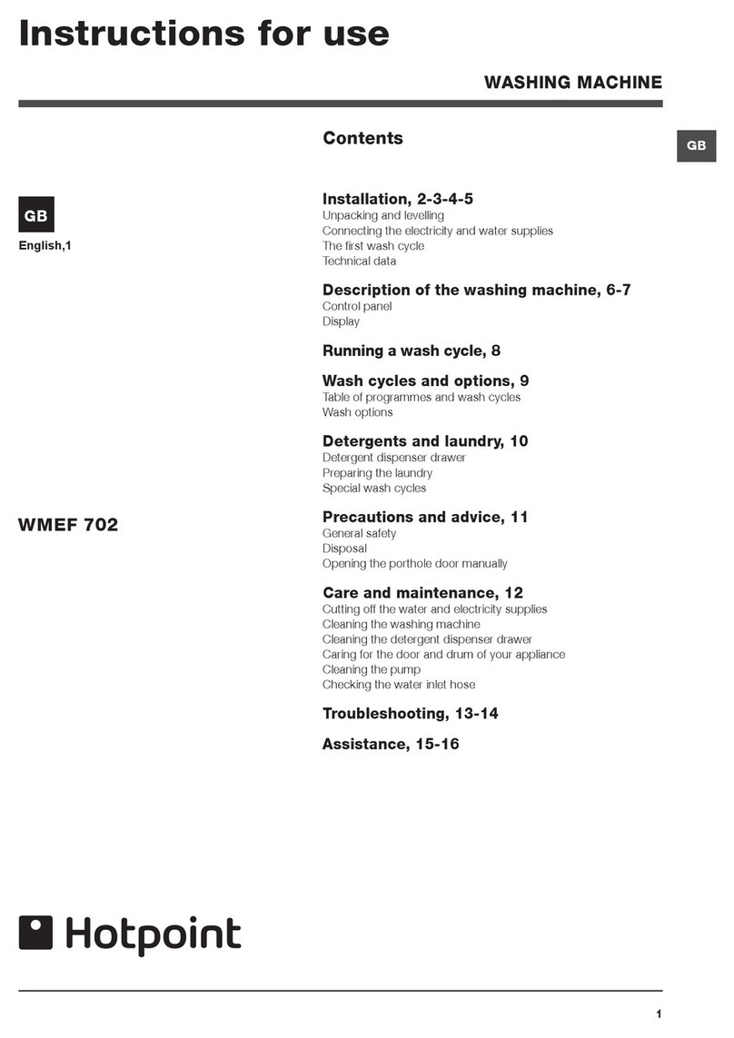 Hotpoint WMEF 702 Instructions for use