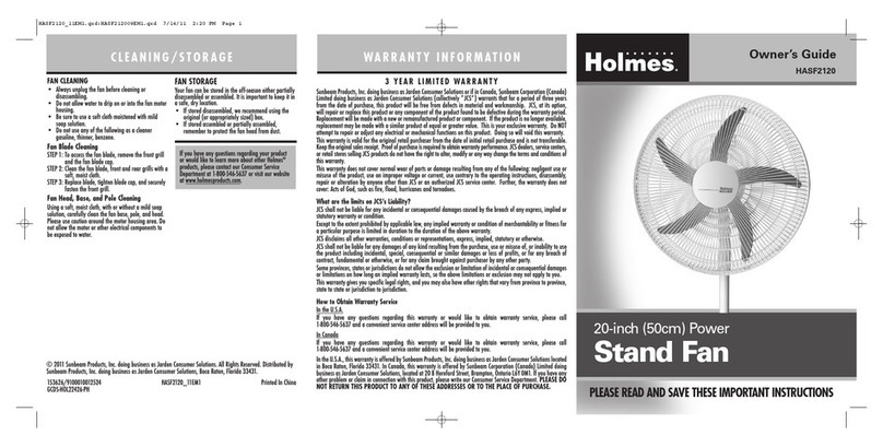 Holmes HASF2120 owner's guide