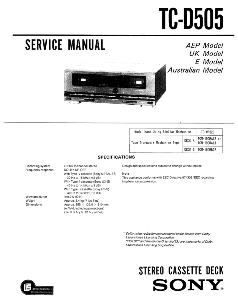 Sony TC-D505 User manual