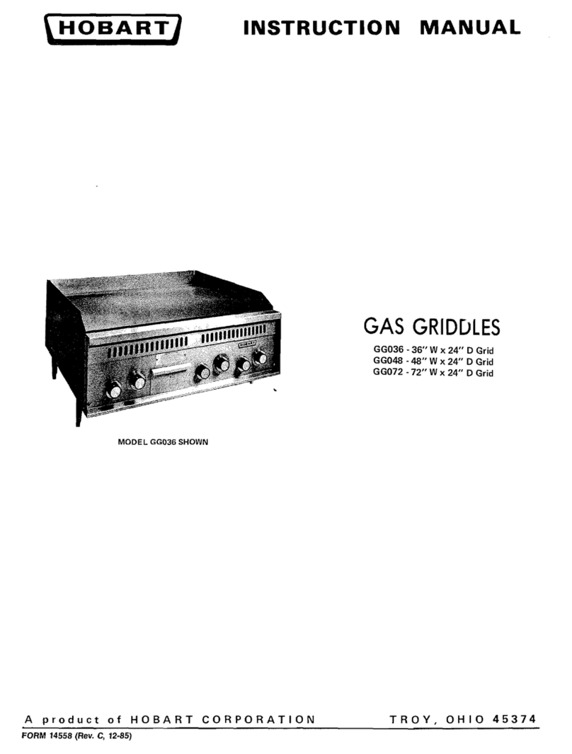 Hobart GGO72 User manual