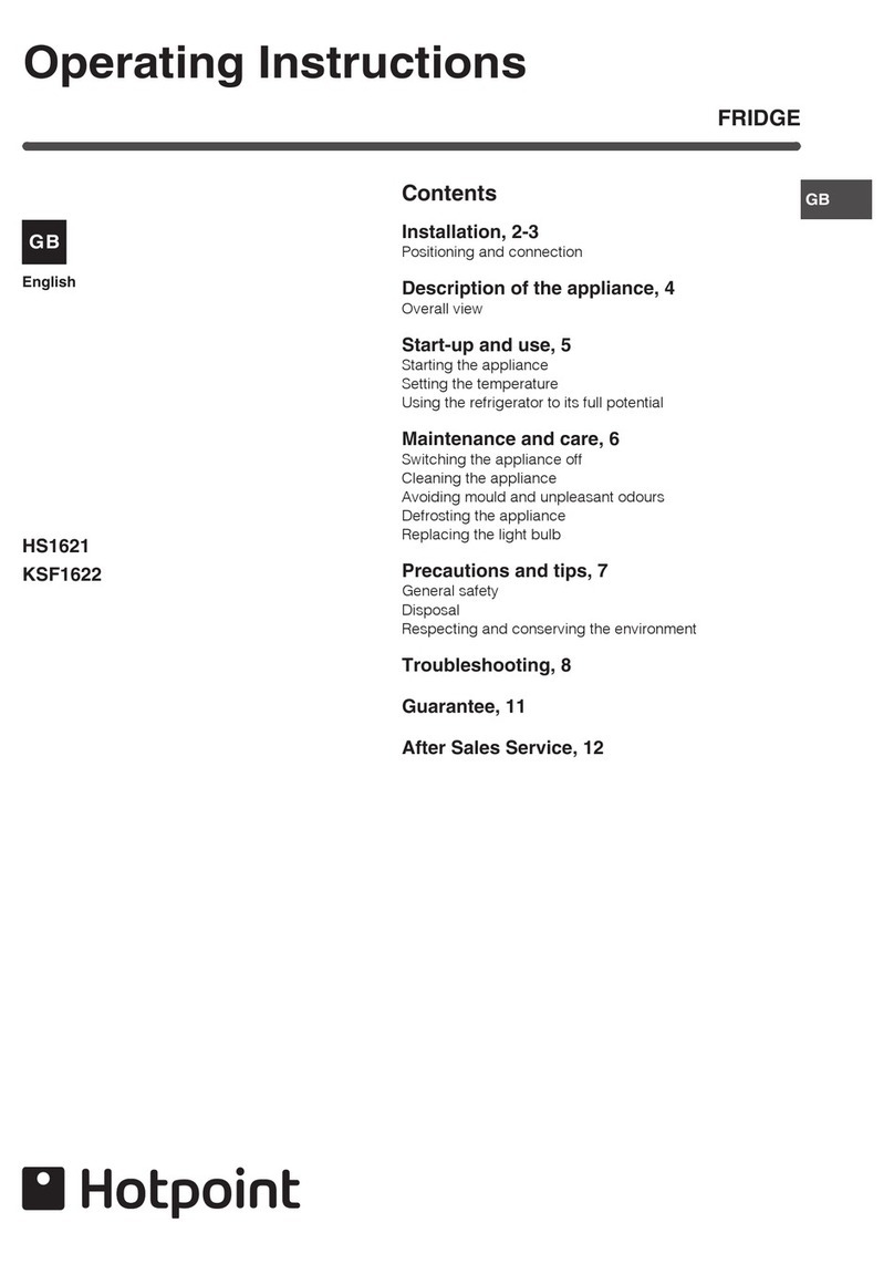 Hotpoint HS1621 User manual