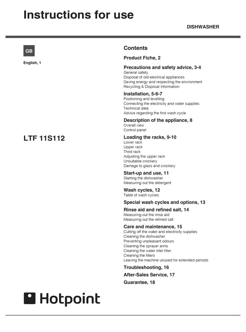Hotpoint LTF 11S112 User manual Hotpoint LTF 11S112 User manual