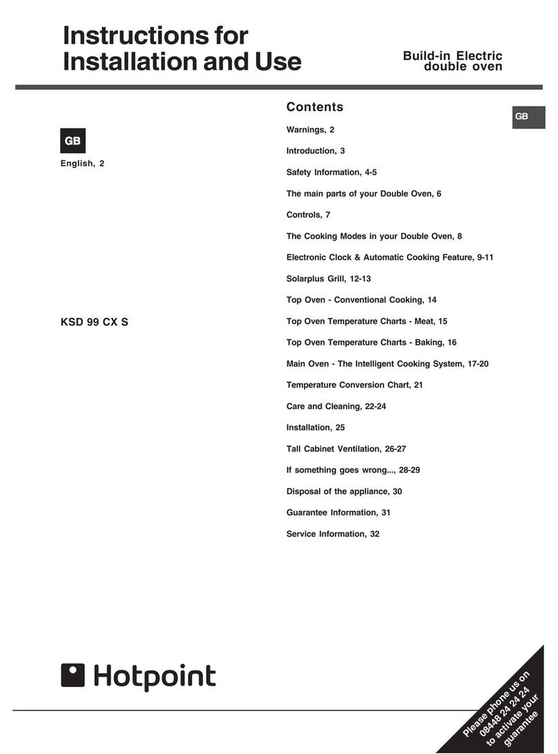 Hotpoint KSD 99 CX S Instructions for installation and use Hotpoint KSD 99 CX S Instructions for installation and use