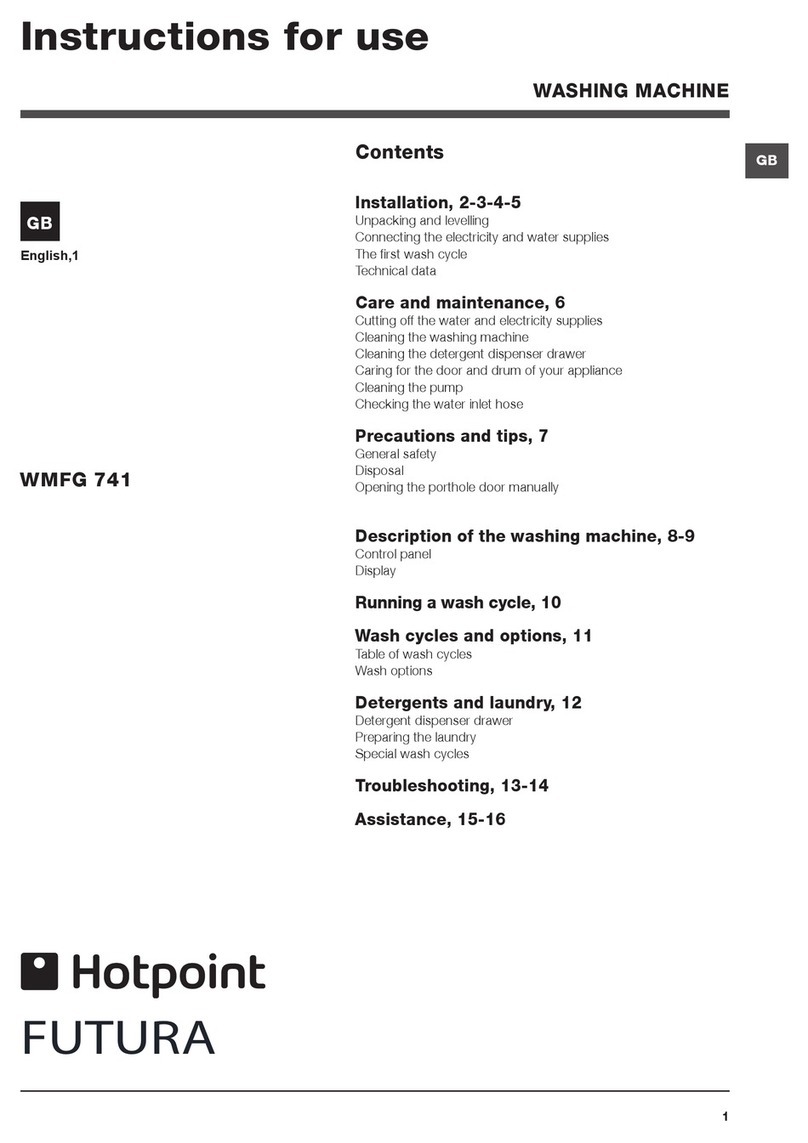 Hotpoint Futura WMFG 741 Instructions for use