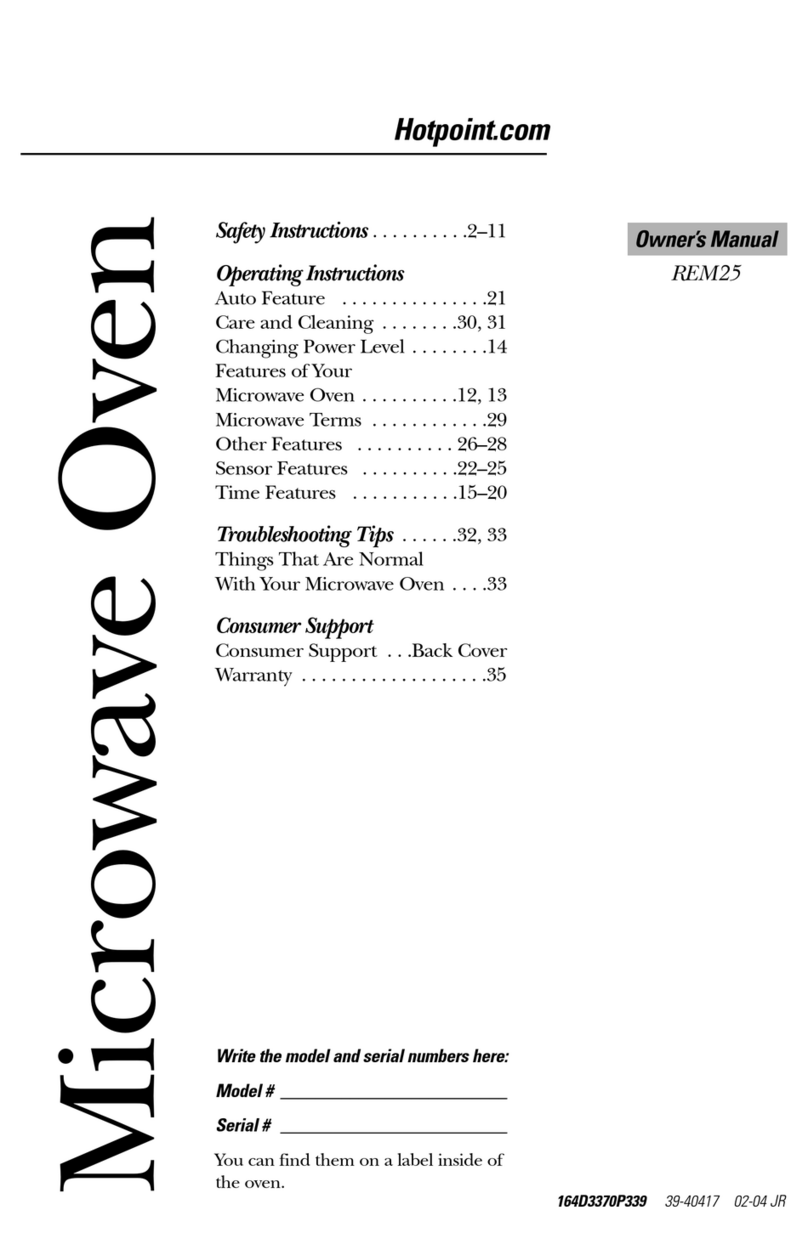 Hotpoint REM25 owner's manual