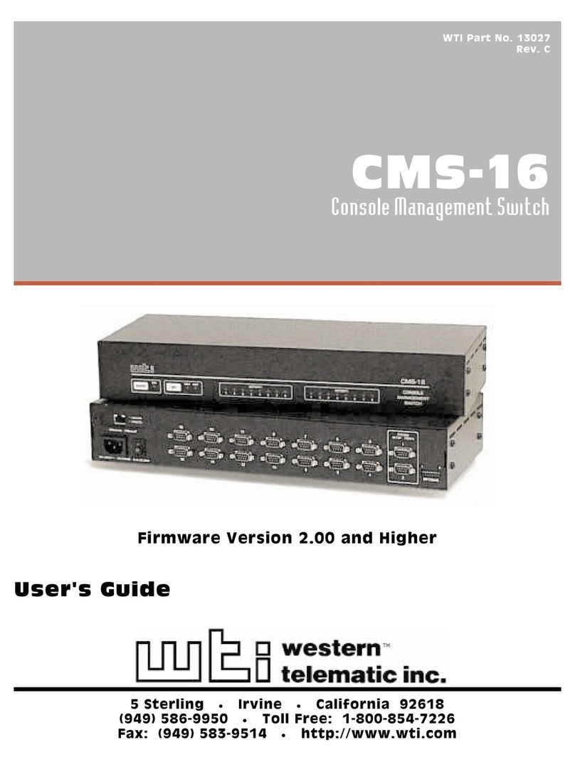 Western Telematic CMS-16 User manual