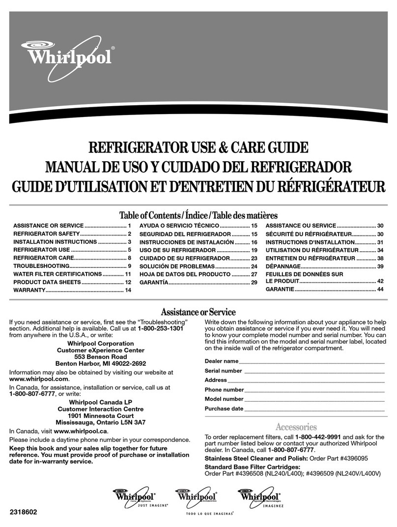Whirlpool 2318602 User manual