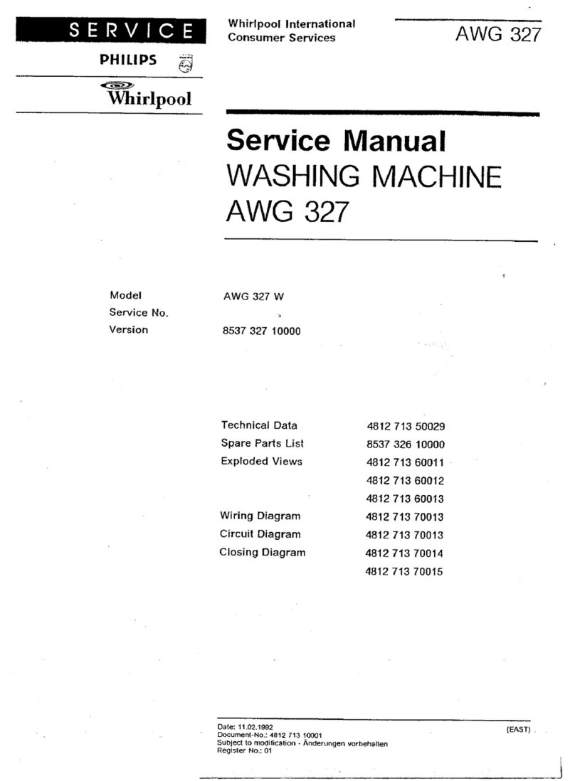 Whirlpool AWG 327 W Service manual