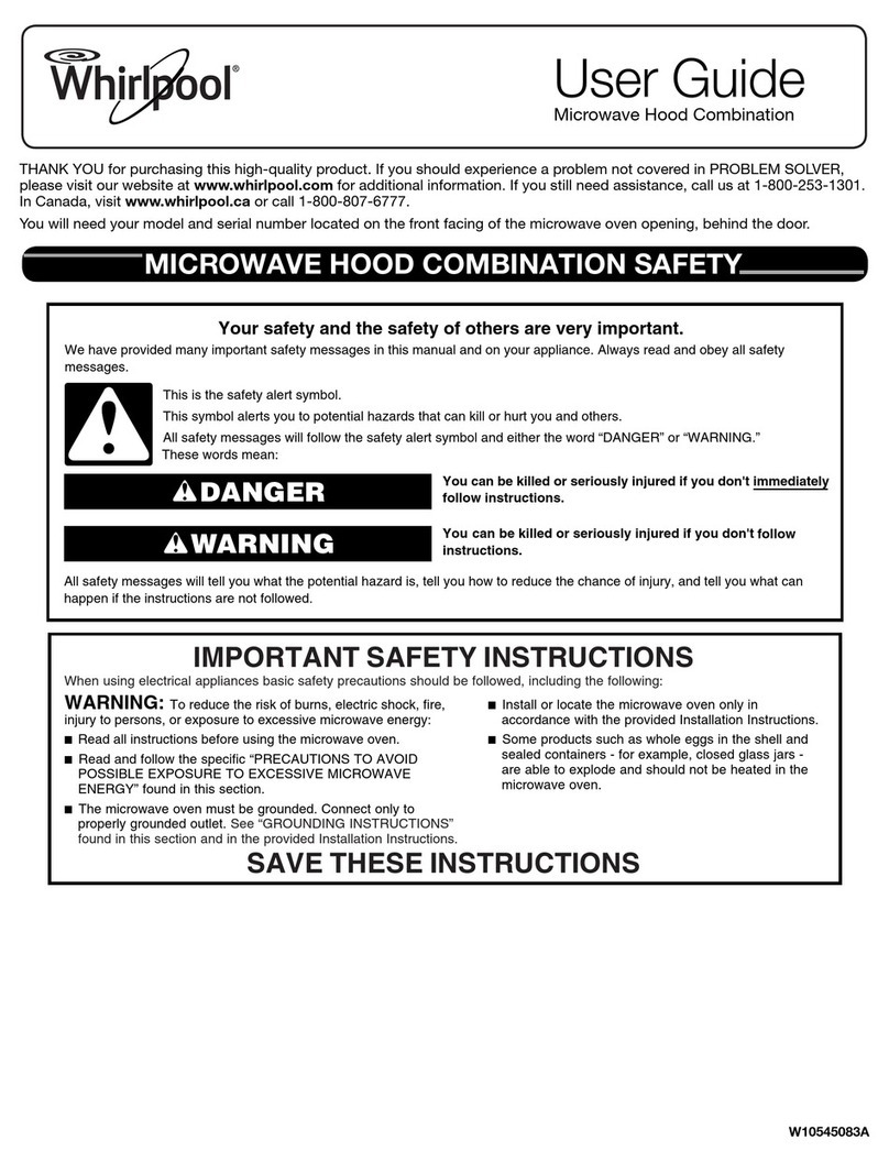 Whirlpool W10545083A User manual