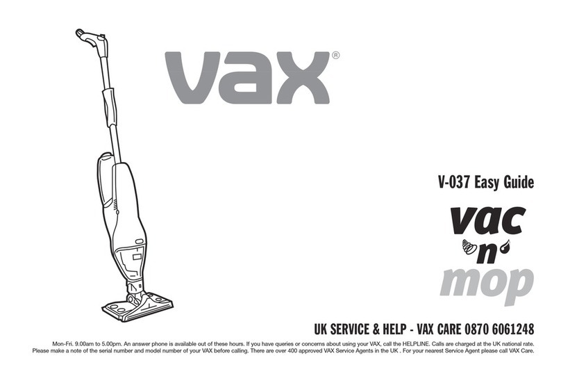 Vax V-037 Product information sheet